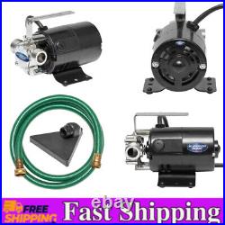 115V Electric Power Water Transfer Removal Pump with 6-Foot Suction Hose Black