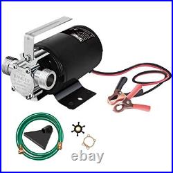 12V DC Electric Sump Utility Pump 330 GPH 1/10HP with Water Hose Kit Free Ship