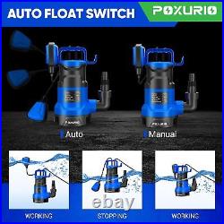 1HP Sump Pump, 5000GPH Automatic Basement Sump Pump with Float Switch, 750W S