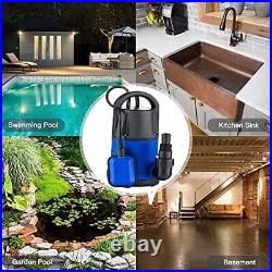 1HP Sump Pump Clean/Dirty Submersible Water Pump Electric Clean Water Pump with