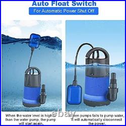 1HP Sump Pump Clean/Dirty Submersible Water Pump Electric Clean Water Pump with