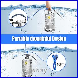 1HP Sump Pump Submersible Water Pump 4000GPH Stainless Steel Water Removal Drai