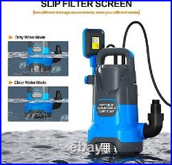 1HP Sump Pump Submersible Water Pump 4500GPH Automatic Utility Pump Portable US