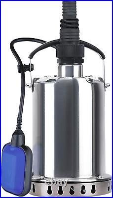 1/2HP 1850 GPH Submersible Pump Stainless Steel Portable Sump Pumps Electric Tra