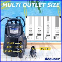 1/2 HP Automatic Sump Pump 2450GPH Submersible Water Pump with 3/4Hose Adapter