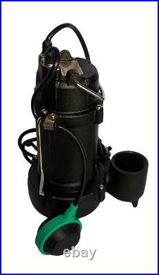 1/2 Hp Submersible Sump Pump for Dirty Water, 115Volt, 79 gpm, 33 feet Head, 2