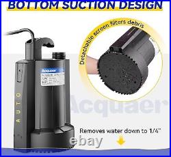 1/3 HP Automatic Submersible Water Sump Pump High Flow Water Removal for Hot Tub