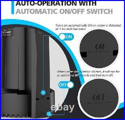 1/3 HP Automatic Water Pump 2250GPH Submersible Utility Pump with 3/4 Gar