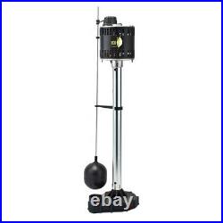 1/3 HP Cast Iron Pedestal Sump Pump Basement Crawl Space Rain Water Drainer