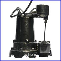 1/3 HP Cast Iron Submersible Sump Pump Rugged Cast Iron Water Drain Transfer