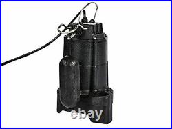 1/3 HP Cast Iron Submersible Sump Pump with Mechanical Float Switch