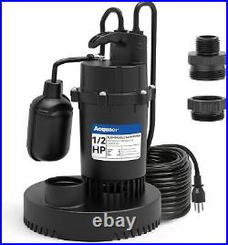 1/3 HP Sump Pump 3040 GPH Submersible Clean/Dirty Water Pump With Automatic Float