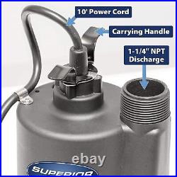 1/4-HP Thermoplastic Submersible Sump Pump with Tethered Float Switch Water Pump