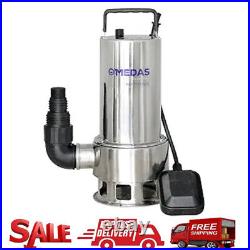 1.5HP 4250GPH Stainless Steel Water Sump Pump Clean/Dirty Submersible Pump Auto