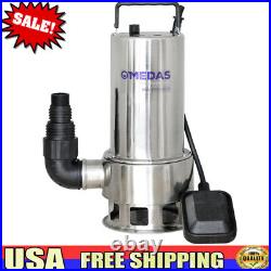 1.5HP 4250GPH Stainless Steel Water Sump Pump Clean/Dirty Submersible Pump Auto