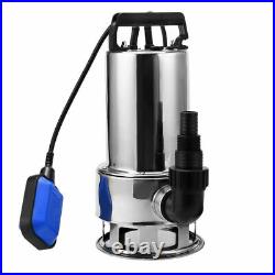 1.5HP Submersible Stainless Steel 1100W Clean/Dirty Water Pump Sump Pond Flood