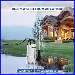 1.5HP Sump Pump Submersible Utility Water Pump 4500GPH Dirty Clean Water Remo