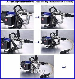 1.6 HP Stainless Steel Electric Water Pump Sprinkling Irrigation Booster B 100