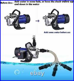 1.6 HP Stainless Steel Electric Water Pump Sprinkling Irrigation Booster B 116