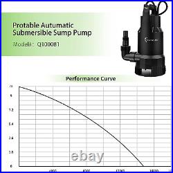 1 6 HP Submersible Sump Pump 4858GPH Clean and Dirty Water Transfer Pump