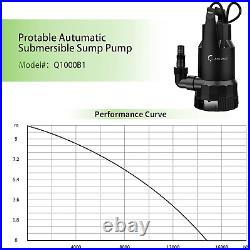 1 6 HP Submersible Sump Pump 4858GPH Clean and Dirty Water Transfer Pump