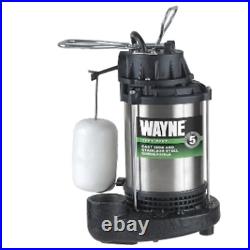 1 HP Submersible Cast Iron and Stainless Steel Sump Pump, 6,100 Gallons Per Hour