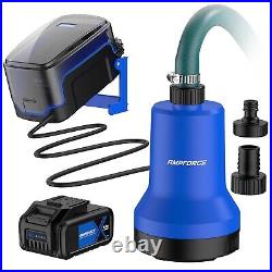 20V Cordless Submersible Water Transfer Pump, 1010GPH Portable Sump Pump, 4.0