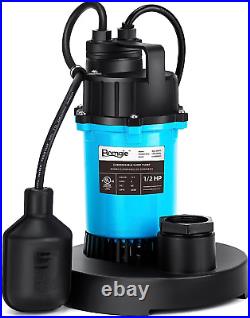 2980GPH Clean/Dirty Water Pump with Automatic Float Switch and Suction Strainer