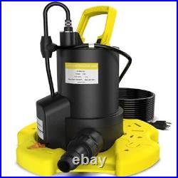 2 HP Automatic Pool Cover Pump, 5500GPH Sump Pump Submersible Water Pump for