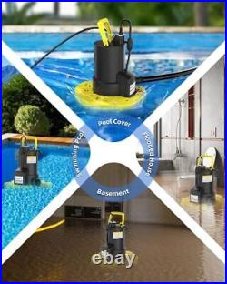 2 HP Automatic Pool Cover Pump, 5500GPH Sump Pump Submersible Water Pump for