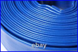 2 in Dia X 100 Ft Heavy Duty Flat Lay Sump Pump Discharge and Backwash PVC Hose