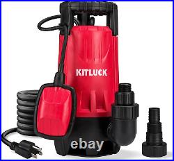 3500GPH Submersible Water Pump with Float Switch, 20Ft Rubber Cord, Portable Han