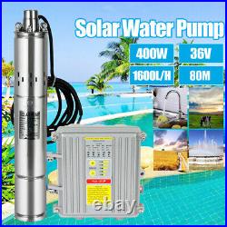 3/4 36V DC Water Sump Submersible Pump Deep Well Pump With MPPT Controller 80m