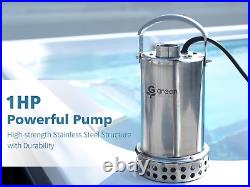 4000GPH High Flow for Fast Water Removal from Pool Basement Sump Pit Garden Pond