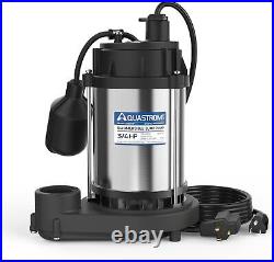 4200 GPH Stainless Steel and Thermoplastic Submersible Wa. 3/4 HP Sump Pump