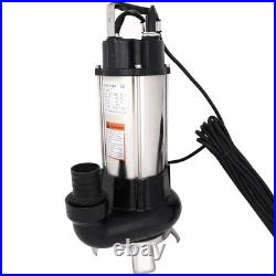 6340GPH 1.5HP Sump Pump Industrial Sewage Cutter Grinder Cast iron Submersible