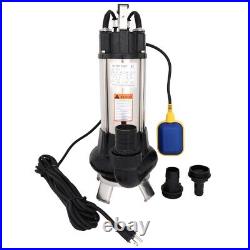 6340GPH 1.5HP Sump Pump Industrial Sewage Cutter Grinder Cast iron Submersible