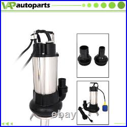 6340GPH Sump Pump 1.5HP 1100W Industrial Sewage Pump Submersible Free Shipping