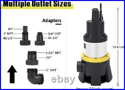 6699 Sump Pump Submersible 7000GPH Powerful Water Pool Draining 1.5HP Stainless