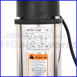 750W 1HP Sewage Pump 6340GPH 110V 62ft Stainless Steel Submersible Sump Water