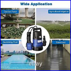 750W Submersible Clean Dirty Water Sump Pump, Great for Outside Swimming Pools