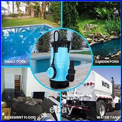 750W Submersible Sump Pump Clean/Dirty Water Powerful Utility Pump with 1980