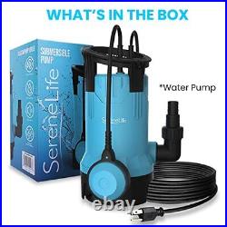 750W Submersible Sump Pump Clean/Dirty Water Powerful Utility Pump with 1980