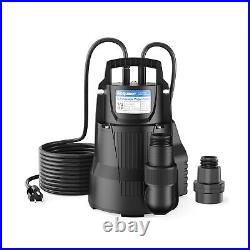 Acquaer 1/2 HP Automatic Sump Pump, 2450 GPH Submersible Water Pump with 3/4&#82