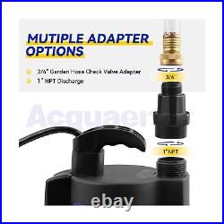 Acquaer 1/3 HP Automatic Submersible Water Pump, 115V Sump Pump with 3/4