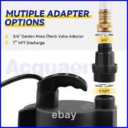 Acquaer 1/3 HP Automatic Submersible Water Sump Pump, 115V with 3/4 Garde