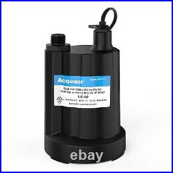 Acquaer Submersible Water Pump 1/6 HP Sump Pump Thermoplastic Utility Pump Sm