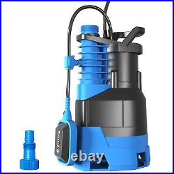 Automatic 1.5 Hp Sump Pump Submersible With Float Switch 5000 Gph Clean & Dirty