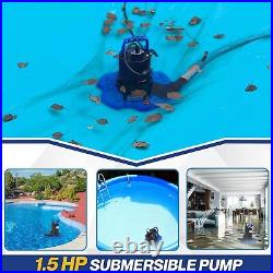 Automatic Pool Cover Pump 1.5HP 4500GPH Pool Cover Pump Above Ground Sump Pump