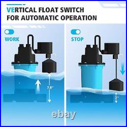 BOMGIE 1/2HP Sump Pump Submersible 2980GPH